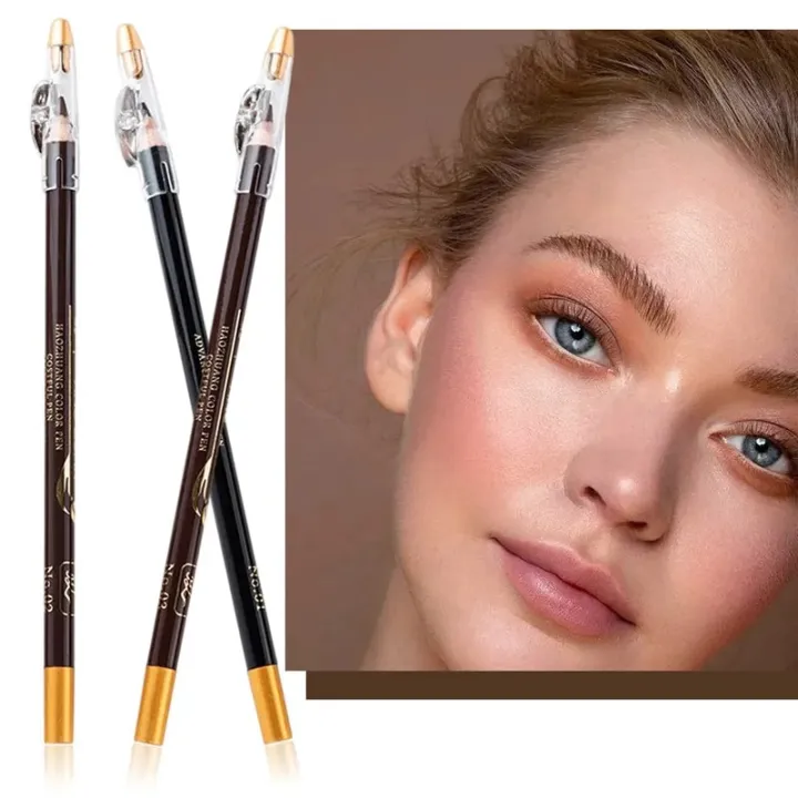 5%20colors%20Waterproof%20Long-lasting%20Excellence%20Eyebrow%20Eyeliner%20Pencil%20Eye%20Makeup%20Beauty%20Tools%20Brown/Black%20With%20Sharpener%20Lid%20New%20-%20Image%202