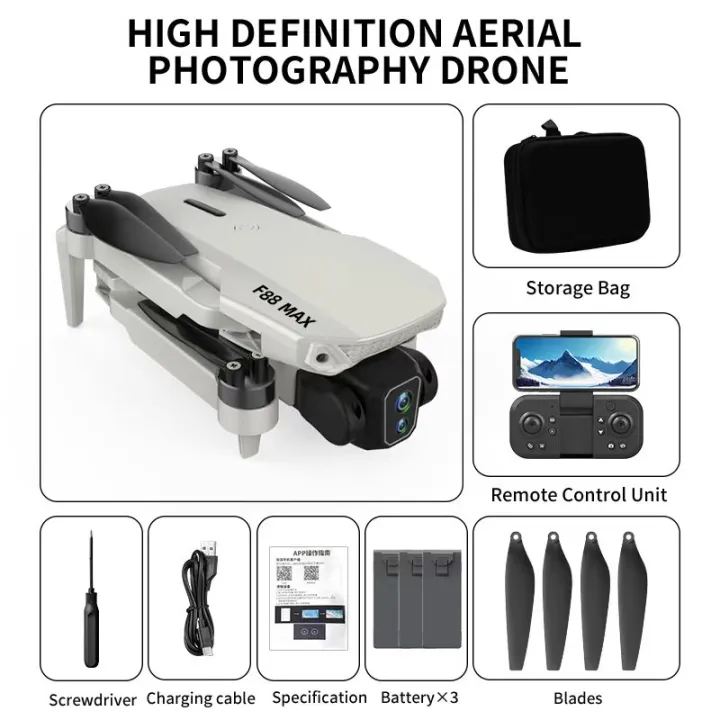 FLH%20F88%20MAX%20Remote%20Rotate%20Camera%20Brushless%20Motor%20%20WiFi%20Drone%20for%20One%20Key%20Landing,%20Optical%20Flow%20Hover%20with%202%20Battery%20-%20Image%202