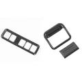 for Nissan Navara NP300 2016-2021 Carbon Fibre Car Headlight Switch Button Cover & Copilot G Box Handle Bowl Cover. 