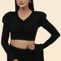 Crop Top Full Sleeve Cotton Blouse for Women Soft Comfortable Fashionable Wear.