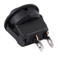 15Pcs SPST Black Button On/Off Round Rocker Switch AC 6A/250V 10A/125V.