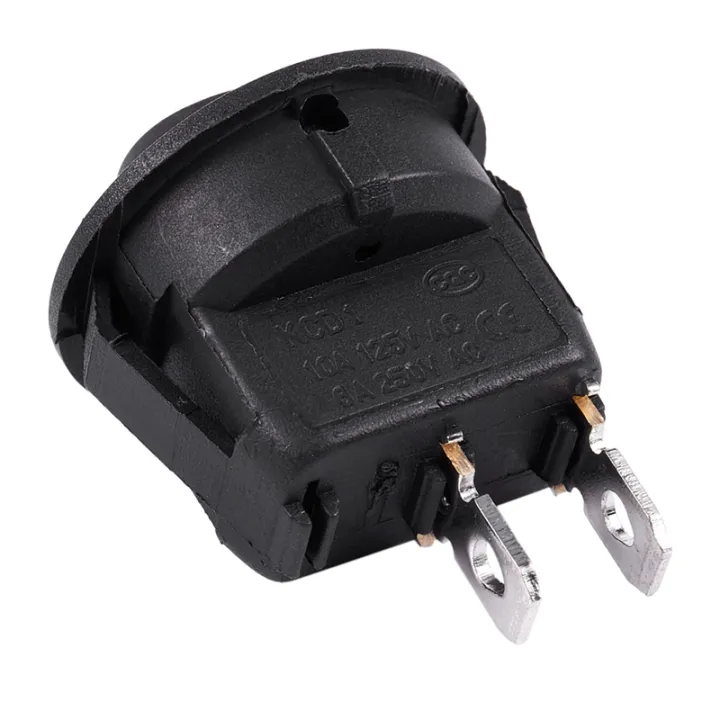 15Pcs%20SPST%20Black%20Button%20On/Off%20Round%20Rocker%20Switch%20AC%206A/250V%2010A/125V%20-%20Image%205
