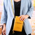 Women Bag Touch Screen Cell Phone Purse Smartphone Wallet Leather Shoulder Strap Handbag. 