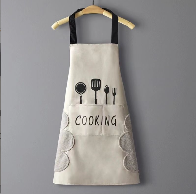 High-Quality%20Cotton%20Blend%20Waterproof%20Cooking%20Apron%20with%20Pocket%20for%20Kitchen%20&%20Dining%20-%20Image%207