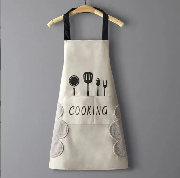 High-Quality%20Cotton%20Blend%20Waterproof%20Cooking%20Apron%20with%20Pocket%20for%20Kitchen%20&%20Dining%20-%20Image%207