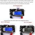 Power Bank Circuit With LCD Display - Input DC 5V 2A Micro USB Socket - Output DC 5V 2.1A 1A Dual USB - Equipped with Flash Light & BMS Protection. 