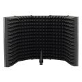 5 Panel Microphone Isolation Shield Recording Absorber Foam Panel.