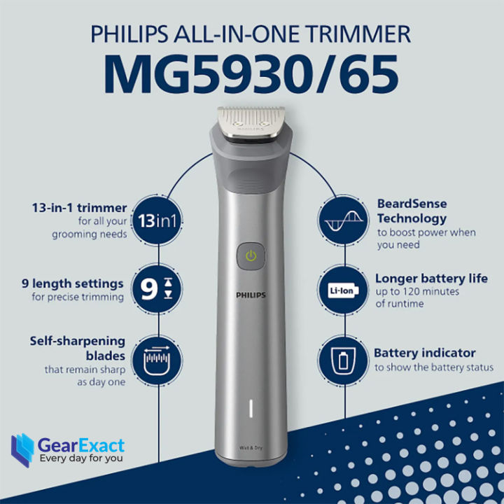 Philips%20MG5930/65%20All-in-One%20Trimmer,%2013-in-1%20Face%20and%20Body%20for%20Men%E2%80%8B%20-%20Image%202