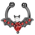 1PCS Crystal Nose Ring Septum Jewelry Non Piercing Bat Nose Ring Septum Cuff Earring Rook Faux Nose Piercing Clip On.