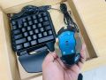 One-Handed Keyboard RGB Gaming Mouse + Gaming Keyboard Kit 35 Keys LED Left Hand Mini Keypad For Mobile Game. 