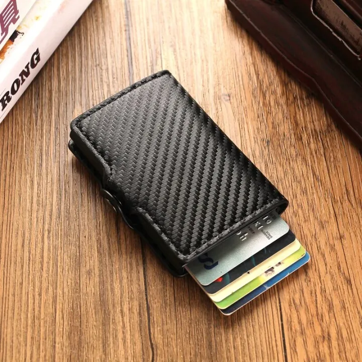 Carbon%20Fiber%20Rfid%20Blocking%20Protection%20Men%20id%20Credit%20Card%20Holder%20Wallet%20Leather%20Metal%20Business%20Bank%20CreditCard%20Cardholder%20Case%20-%20Image%203
