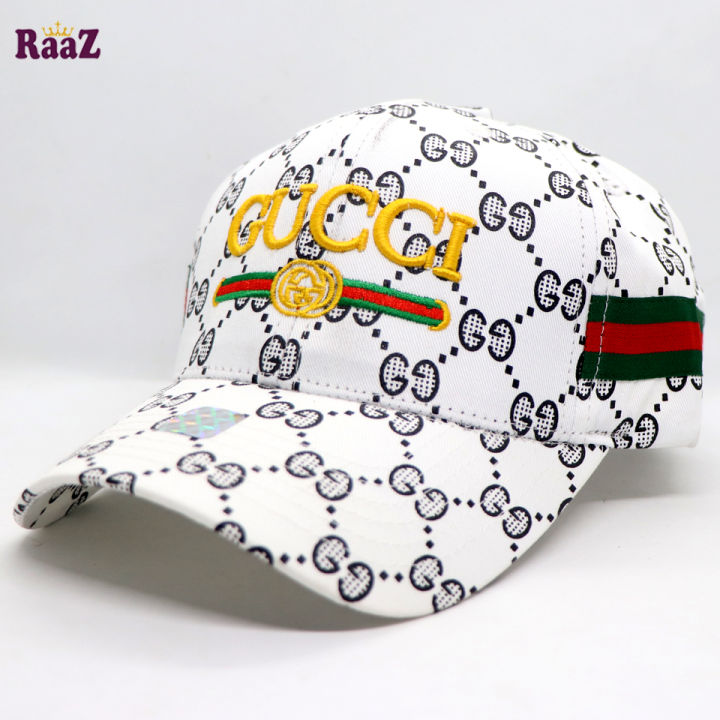 White Embroidery logo Cotton Curved Visor Cap