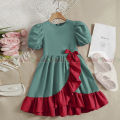 Attractive Fashionable Design Baby Girl  One Piece Dress Dubai Charry Fabric. 