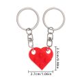 1Pair Cute Love Heart Building Block Keychains for Couples Women Men Friendship Separable Love Heart Brick Key Ring Jewelry Gift.