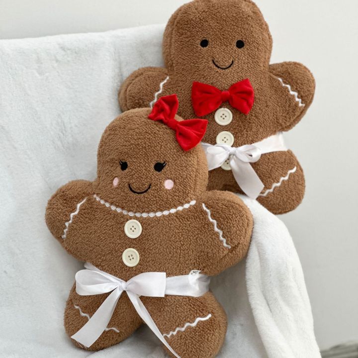 New Product Gingerbread Boy Girl Christmas pillow A Pair of