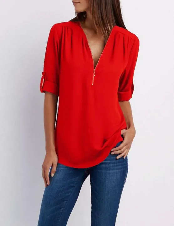 Women%20Tops%20Plus%20Size%20V-neck%20Long%20Sleeve%20Chiffon%20Elegant%20Design%20Women%20Blouse%20Lady%20Shirt%20Blouse%20For%20Women%20-%20Image%207