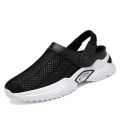 2022 cold sticky flip-flops plus size cross-border men's half slippers men's sandals student hole hole toe sandals beach shoes. 