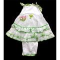 White_Color Baby Girl Cotton Dress Set.. 