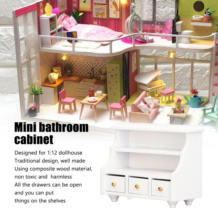 Mini%20Cabinet,%20Composite%20Wood%20Stylish%20Well%20Workmanship%20Gorgeous%20Doll%20House%20White%20Cabinet%20for%20Shower%20Room%20for%20Girls%20-%20Image%207