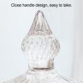 350ml Crystal Diamond Faceted Jar with Crystal Lid,Suitable as A Candy Bow.