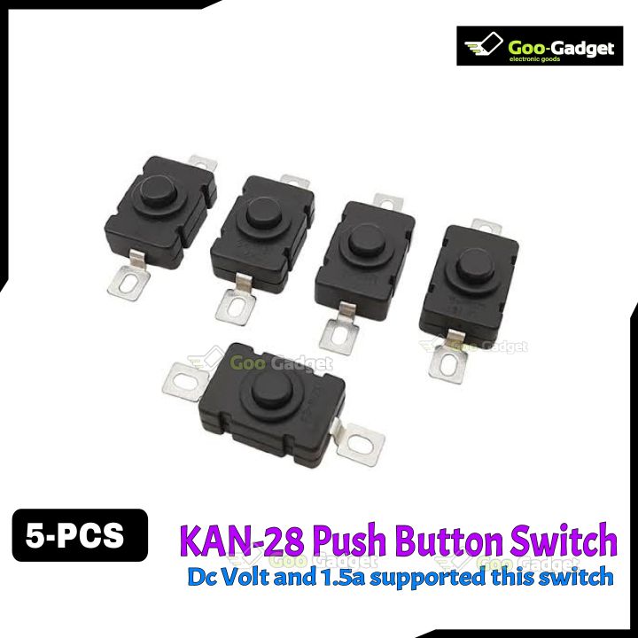 5-PCS 18*12mm KAN-28 Flashlight Switches SMD Type Small Self Locking Patch Type Push Button Switch 1.5A 250VAC