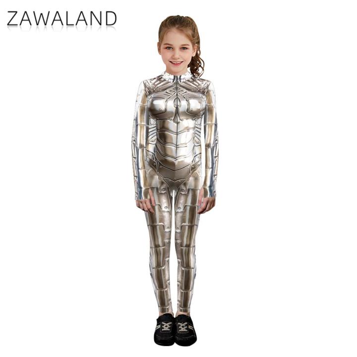 Zawaland%20Child%20Robot%20Costume%20Punk%20Front%20Zipper%20Zentai%20Suit%20Boy%20Girl%203D%20Cosplay%20Party%20Clothes%20Catsuit%20Jumpsuit%20Festival%20Outfit%20-%20Image%202