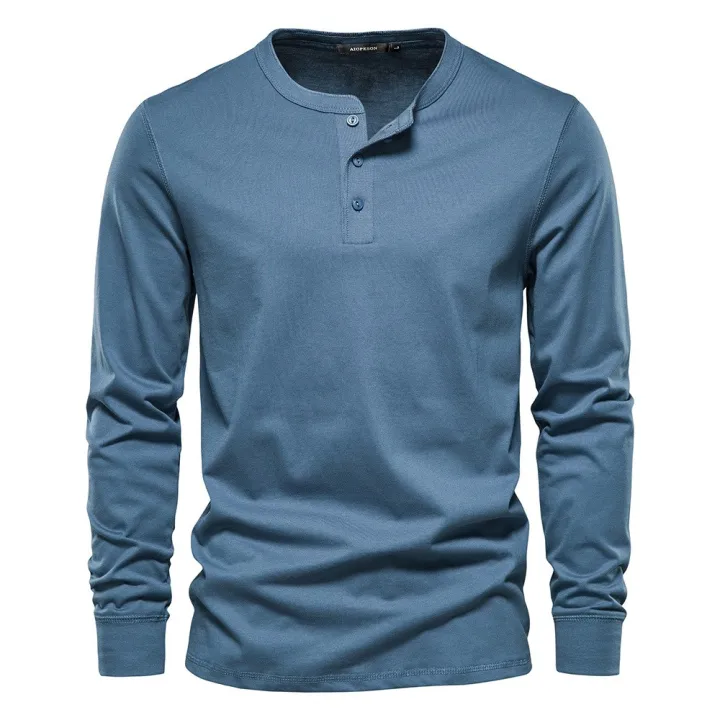 Autumn%20Henley%20Collar%20T%20Shirt%20Men%20Casual%20Solid%20Color%20Long%20Sleeve%20T%20Shirt%20for%20Men%20High%20Quality%20100%25%20Cotton%20Fashion%20Mens%20T%20Shirts%20-%20Image%202