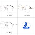 Lightweight Titanium Alloy Rimless Round Glasses for Men and Women Circle Optical Prescription Eyeglasses Frame oculos de grau. 