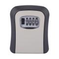 Key Lock Box Wall Mounted Aluminum alloy Key Safe Box Weatherproof 4 Digit Combination Key Storage Lock Box Indoor Outdoor.