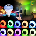 Smart Led Remote Control Bluetooth Speaker Music Bulb - AC 220V, RGB remote control Bluetooth music bulb lamp, Led Music Bulb With Bluetooth Speaker - Pin System. 