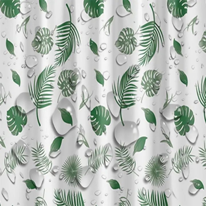Leaves%20With%20Hook%20Shower%20Curtains%20Waterproof%20Mildew%20Proof%20Bathroom%20Curtains%20Green%20%20Pattern%20Thicker%20Partition%20Curtain%20Home%20Decoration%20-%20Image%205