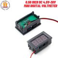 Two Wires Mini LED Digital Voltmeter Voltage Meter DC 4.5V to 30V Voltage Panel Meter for 6V 12V Electromobile Motorcycle Car Red. 