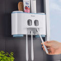 ECOCO Automatic Toothpaste Squeezers Wall Mounted Toothpaste Dispenser Dustproof Toothbrush Holder Bathroom Accessories for Home. 