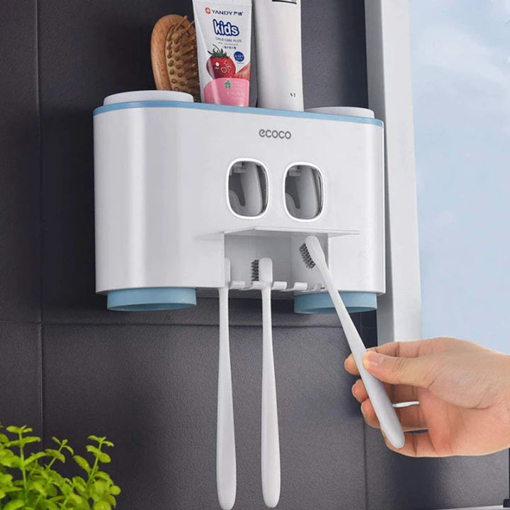 ECOCO%20Automatic%20Toothpaste%20Squeezers%20Wall%20Mounted%20Toothpaste%20Dispenser%20Dustproof%20Toothbrush%20Holder%20Bathroom%20Accessories%20for%20Home%20-%20Image%203