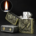 New Zorro Good quality 3D carved armor Windproof oil lighter. 