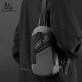 LouisWill Chest Bag Large Capacity Bag Shoulder Bag Waterproof Chest Bag Men Fashion Multipocket Messenger Bag Unisex Bag Nylon Chest Bag Travel Bag Sports Bag for Men and Women and College Student.
