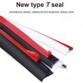 2M T Type Rubber Sealing Strip Black For Car Edge Trim Bumper Lip Side Skirt Automotive Sealing Strip Car Accessories. 