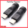 Family Flower Flash Sale DC Power Adapter Converter 5.5x2.1mm Female Jack to USB Type C Male Connector. 
