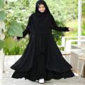 New Attractive High-Quality Khimar Hijab Burqa Set, Dubai Charry Fabric, for Muslim Women - Combine Elegance and Modesty.