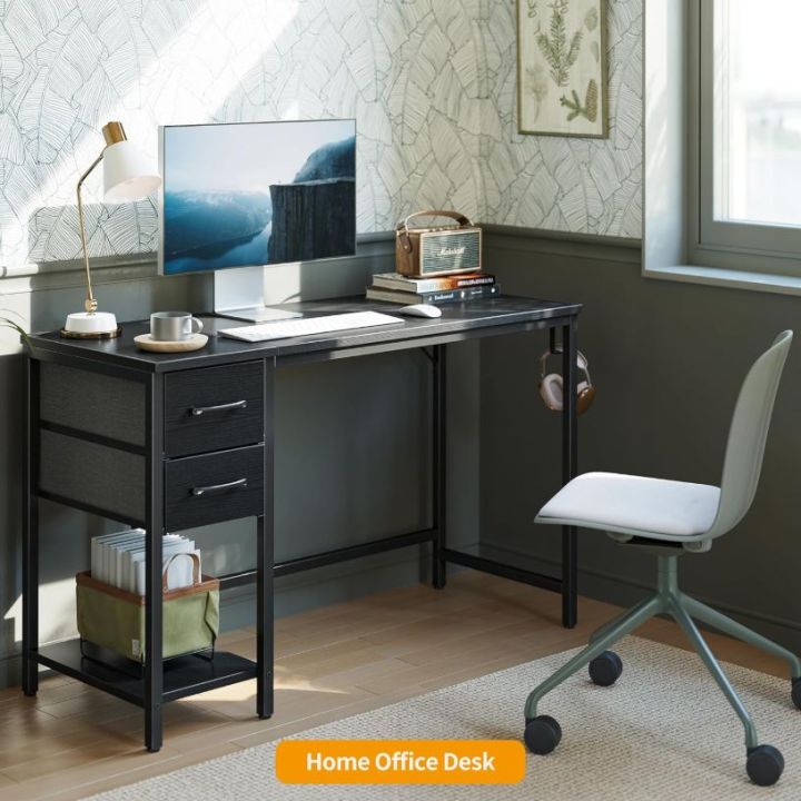 Metal%20Frame%20Computer%20Desk%20%E2%80%93%20Working%20Table%20with%202%20Drawers%20&%201%20Shelf%20for%20Home%20Office%20-%20Image%202