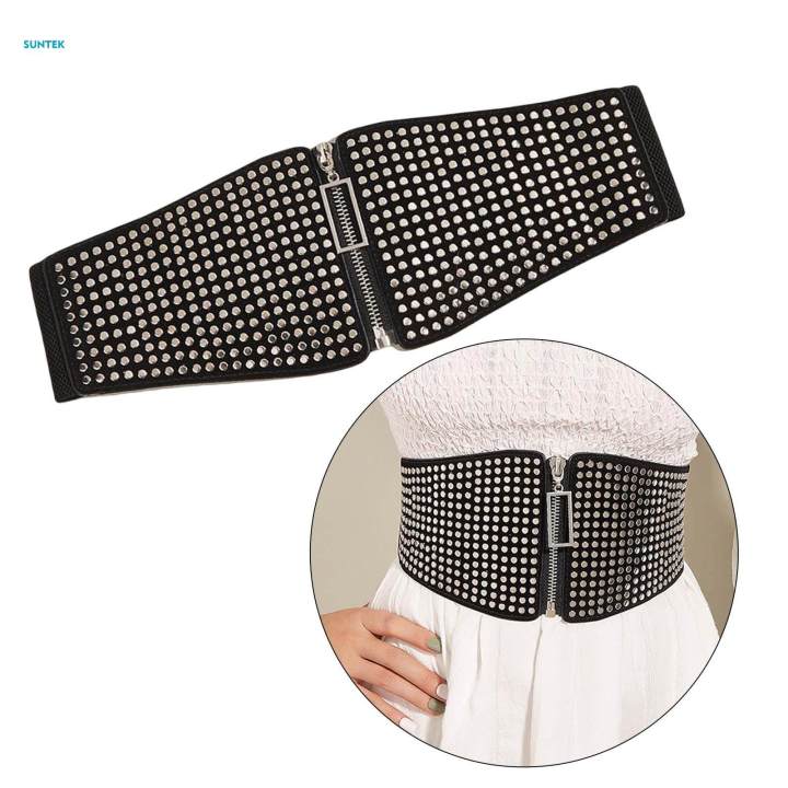 Women%20Wide%20Stretchy%20Belts%20Corset%20Belt%20Front%20Zipper%20Belts%20Wide%20Waist%20Belt%20Waistband%20for%20Dresses%20Coats%20-%20Image%208