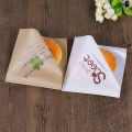 100pcs Triangle Shape Kraft Paper Packaging Sandwich Oilproof Doughnut Bread Hamburger Disposable Pouch Kitchen Party Restaurant-MINETTE. 