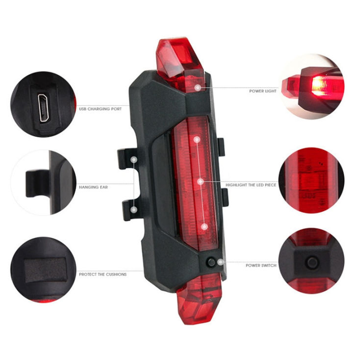 Bicycle%20Light%20Waterproof%20Rear%20Tail%20Light%20LED%20USB%20Rechargeable%20Mountain%20Bike%20Cycling%20Light%20Taillamp%20Safety%20Warning%20Light%20-%20Image%202