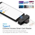 USB C Smart Card Reader Sim Cloner Type C Adapter For Bank Card IC/ID SD Card Reader Support for Windows Mac/Android OS Bank.