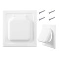 Dryer Vent Cover Dual Door Dryer Vent Cover ABS Outdoor Dryer Exhaust Vent Cover with 4 Screws for 4 Inch Pipes and Vents White. 