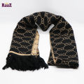 Black And Brown Woolen Scarf, Soft Muffler Stylish Fashion Scarf For Men And Women.