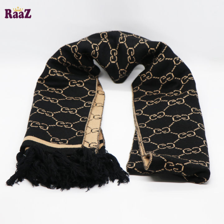 Black%20And%20Brown%20Woolen%20Scarf,%20Soft%20Muffler%20Stylish%20Fashion%20Scarf%20For%20Men%20And%20Women%20-%20Image%204