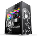 NieR:Automata ATX Gaming PC Case Stickers Mid Tower Computer Decorative Decal Anime Removable Waterproof Sticker.