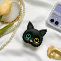 Cute Cat Head Original ins Wind Meow Star Mobile Phone Airbag Bracket Retractable Fastened Ring Desktop Lazy Holder.
