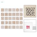 30Pcs Painting Template Stencils Set Art Craft Stencil Embossing Painting Stencil Drawing Templates for Painting on Wood Fabric Art Supplies.